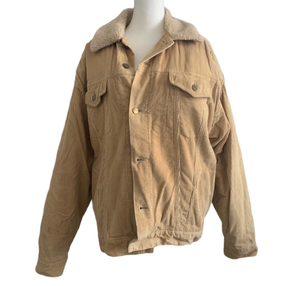 Women's Vintage Corduroy Removable Fleece Lining Jacket Size: Medium